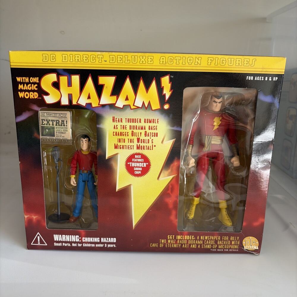 Shazam & Billy Batson 2 Pack Deluxe DC DIRECT Set MOC NEW